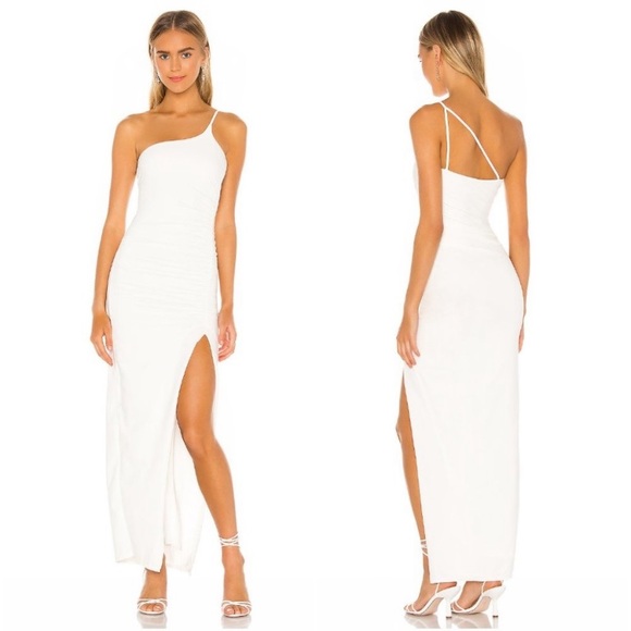 Lovers + Friends Dresses Lovers Friends Nami Maxi One Shoulder Slit